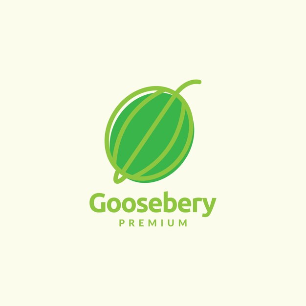 Fresh fruit gooseberry logo design