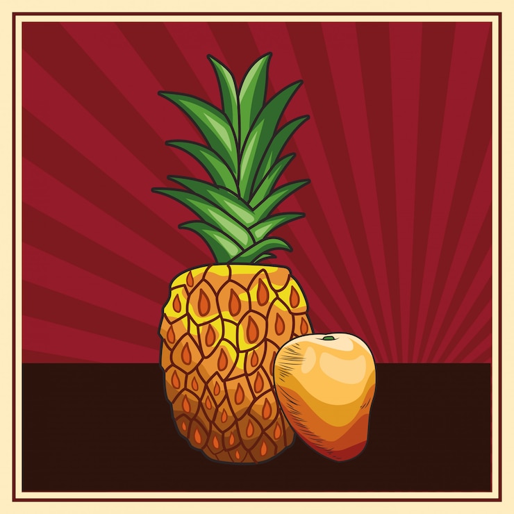 Vector  fresh fruit nutrition healthy