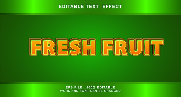 Effetto testo frutta fresca modificabile