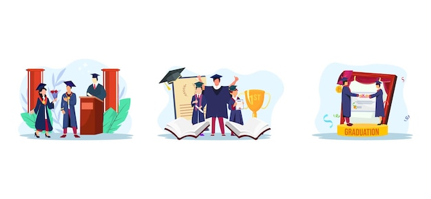 Fresh Graduation Flat Bundle Design