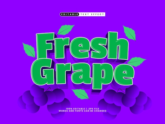 Fresh grape editable text effect