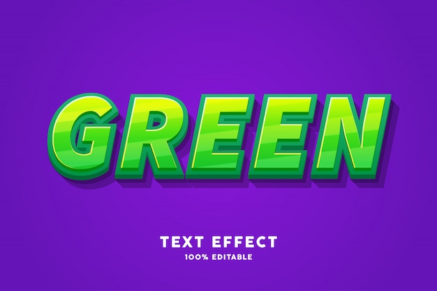 Fresh green candy text effect