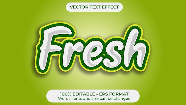 Fresh Green Natural Vector Text Effect