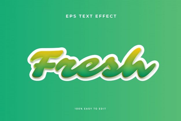 Vector fresh green text effect