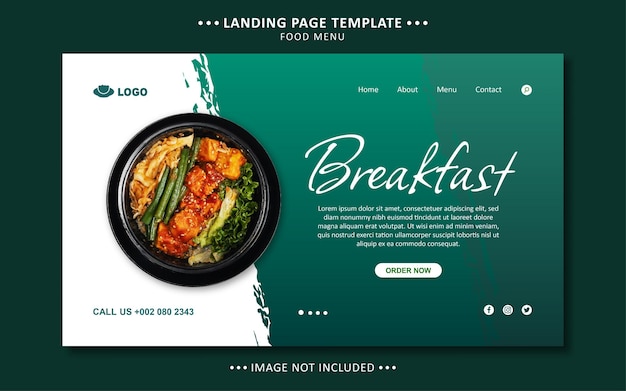 Fresh and healthy food landing page template