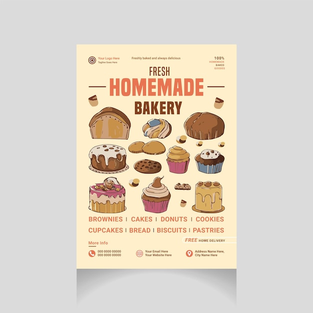 fresh homemade bakery flyer