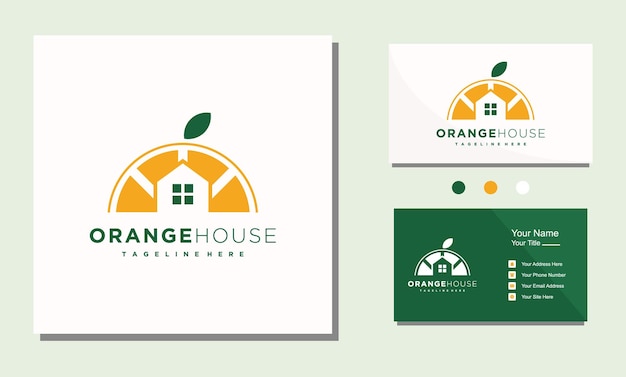 Fresh house lemon fruits logo design ivector