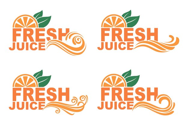 Fresh juice emblems