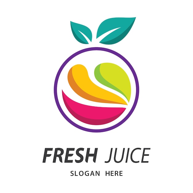 Fresh juice logo images illustration