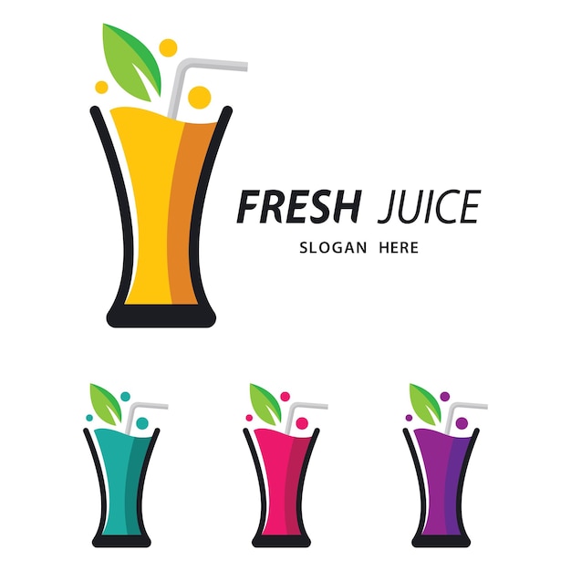 Fresh juice logo images illustration