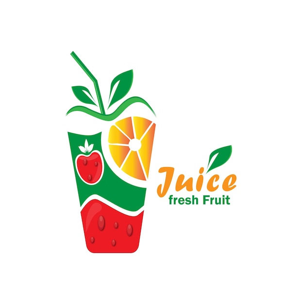 Vettore logo di succo fresco