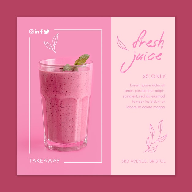 fresh juice smoothie concept
