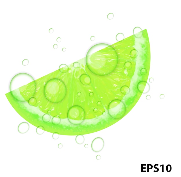 Fresh juicy lime background vector illustration