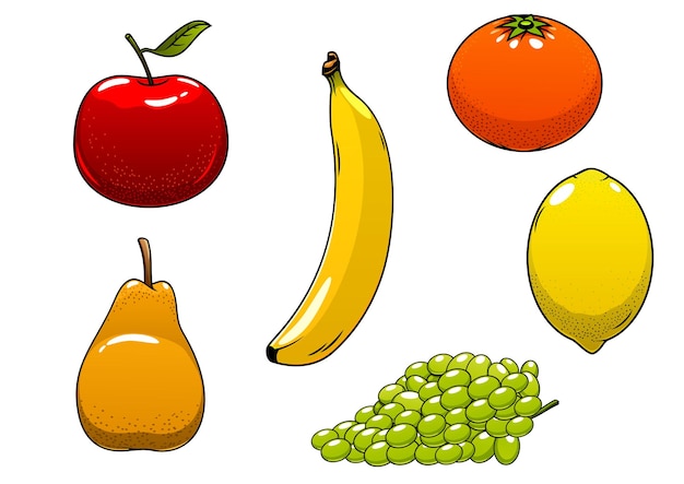 Fresh juicy and ripe isolated fruits