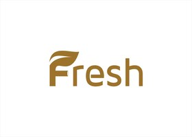 Fresh leaf logo design label product