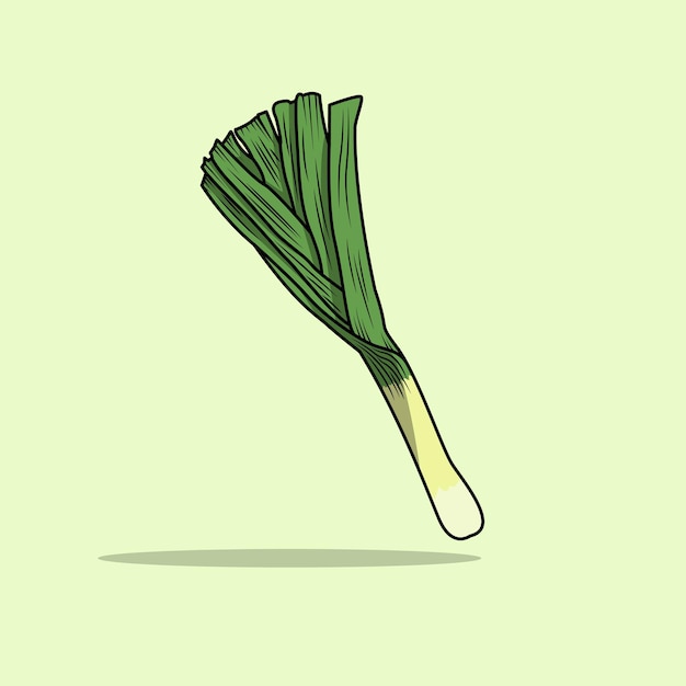 Vector fresh leek