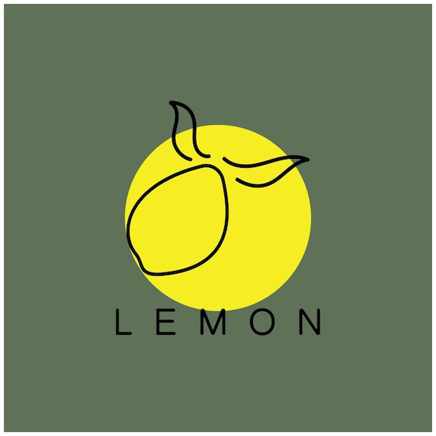 Fresh lemon fruit logo with leaves illustration template Logo for lemon juicelemon gardenvector