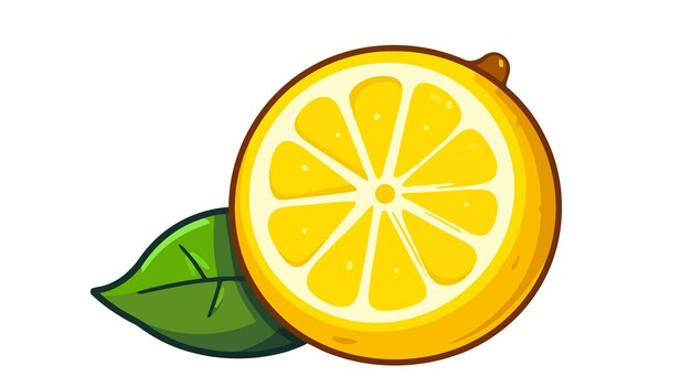 Vector fresh lemon fruits collection of vector illustrations