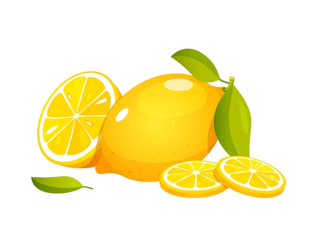 Fresh lemon fruits