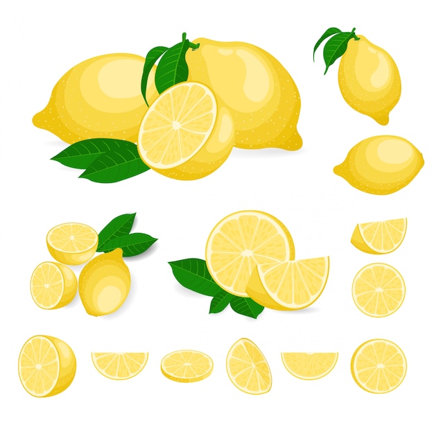 Fresh lemon fruits