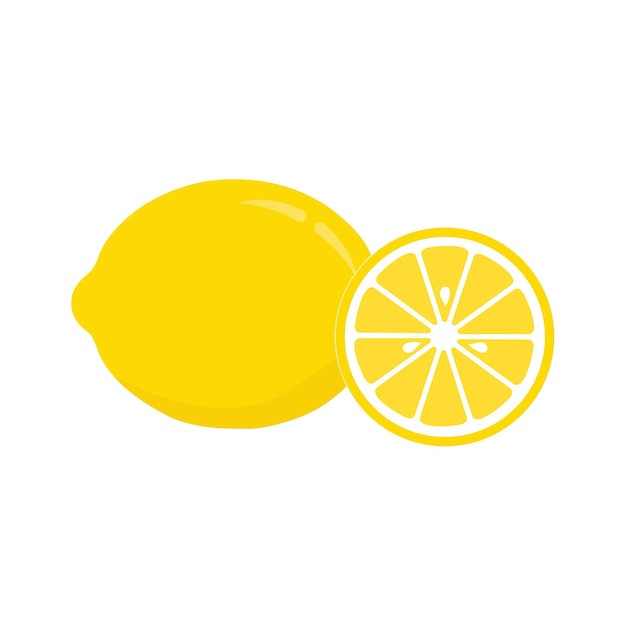 Fresh lemon icon vector illustrations