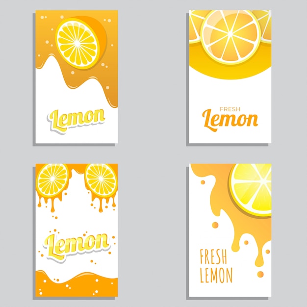 Fresh lemon juice banner design vector
