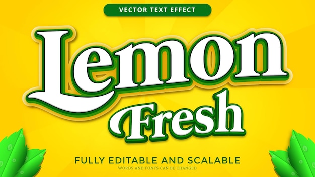 fresh lemon text effect edited eps file