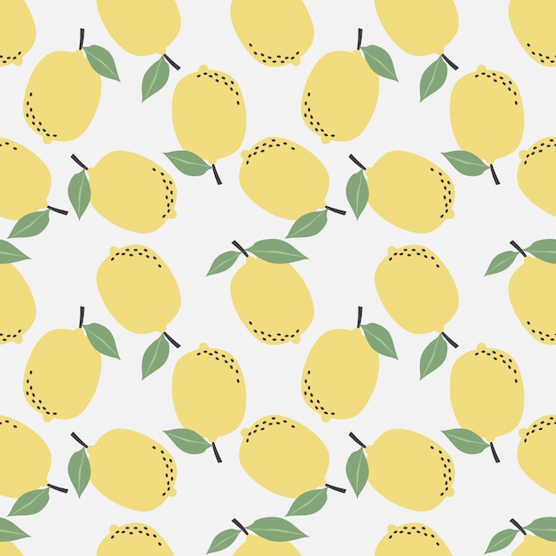 Fresh lemons seamless pattern