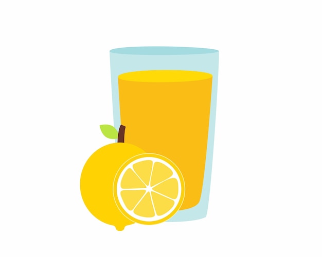 Fresh lime juice Refreshing drink flat vector design