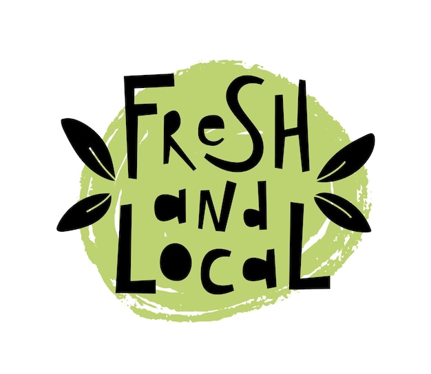 Fresh and local food vector illustration