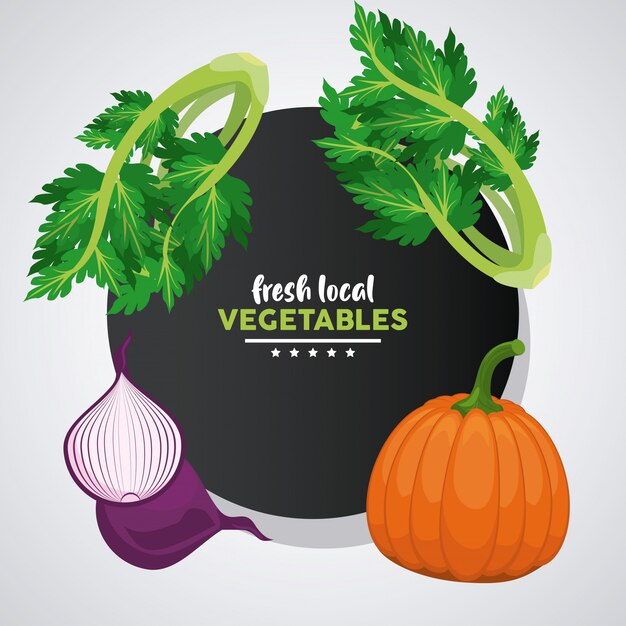 Illustrazione di verdure fresche locali