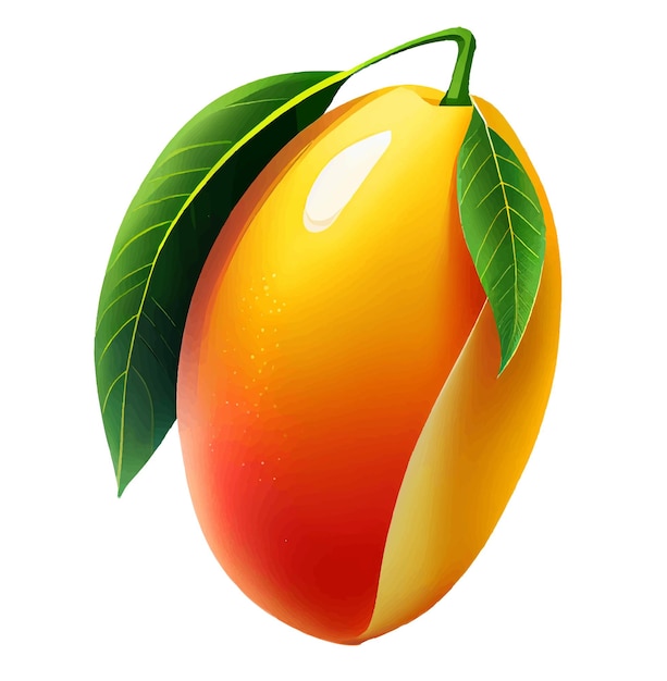 Fresh mango without background