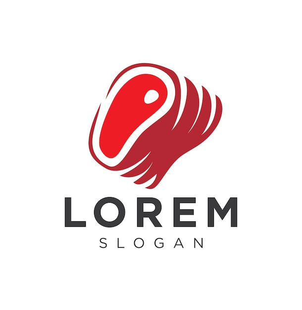 Дизайн логотипа свежего мяса для мясного магазина и ресторана