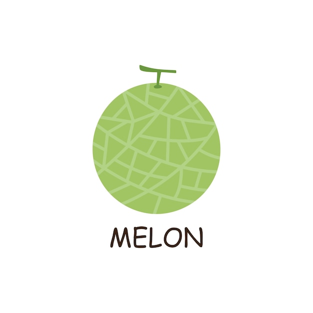 Fresh Melon Fruit Logo Illustration Design