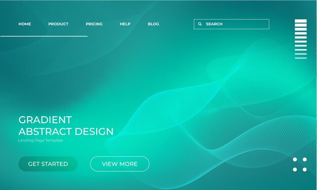 Fresh Mint Vector Gradient achtergrond voor Landing Page Design