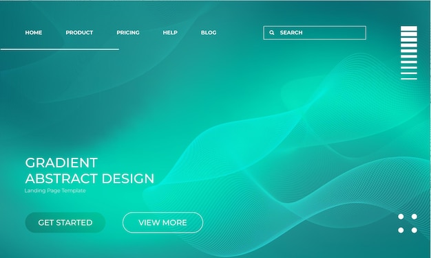 Fresh Mint Vector Gradient Background for Landing Page Design