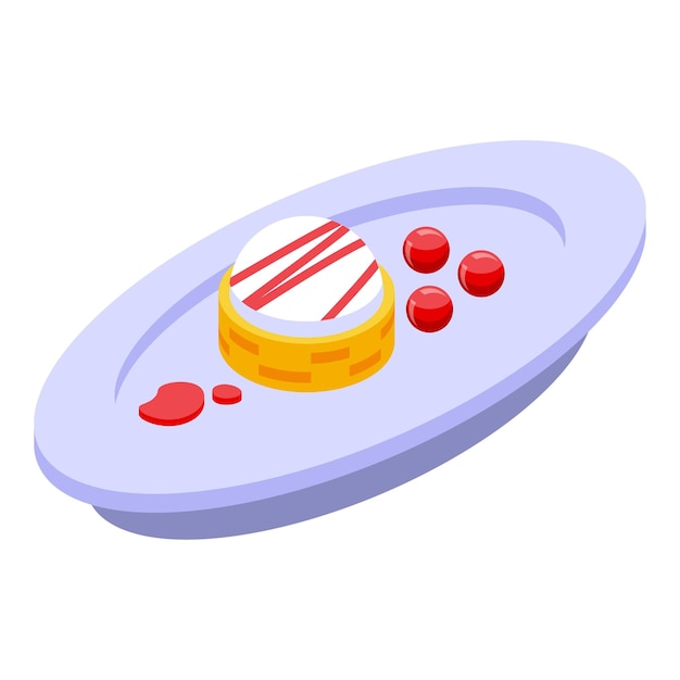 Иконка свежей молекулярной кухни Изометрическая векторная икона свежей молекулярной кухни для веб-дизайна выделена на белом фоне