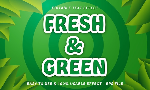 Fresh and nature editable text effect