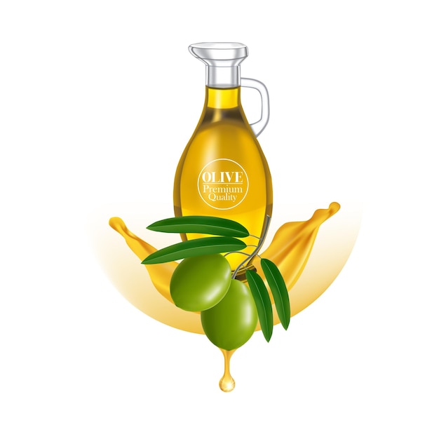 The fresh Olive oil elegant   illustration.