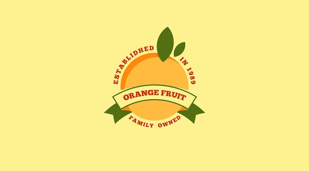 Vector fresh orange fruit logo design concept vector fresh fruit logo template