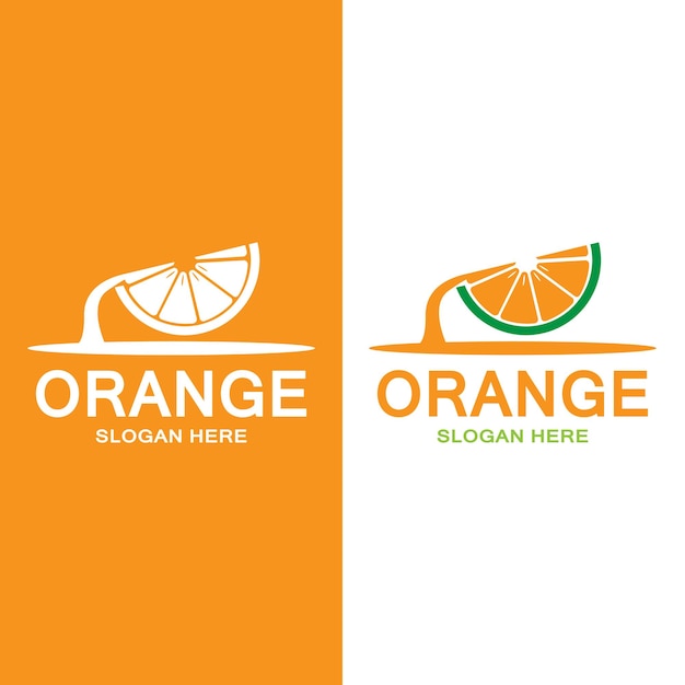 Fresca frutta arancione logo icona vettore fetta di lime
