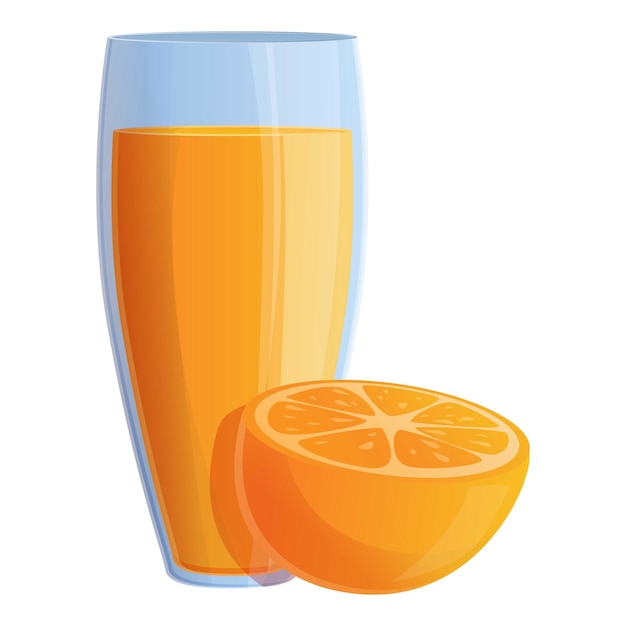 Vector fresh orange juice icon cartoon of fresh orange juice vector icon for web design isolated on white background