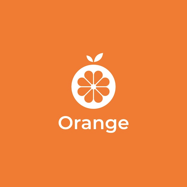 Fresh orange simple minimal logo design