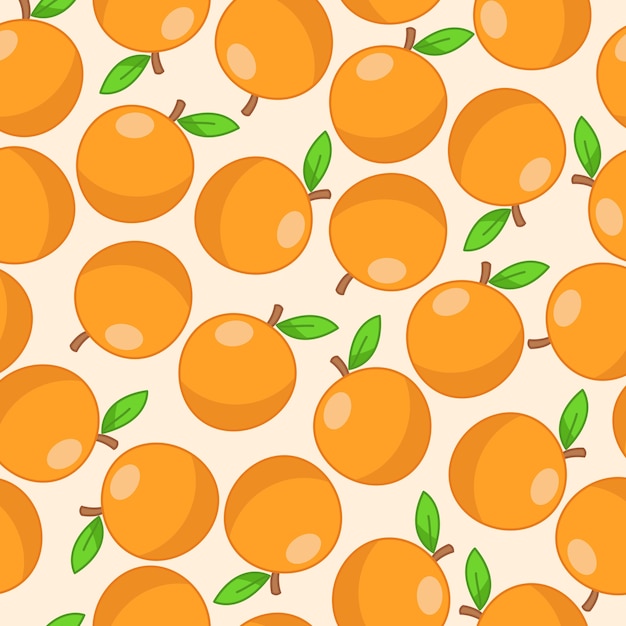 Fresh oranges seamless pattern.