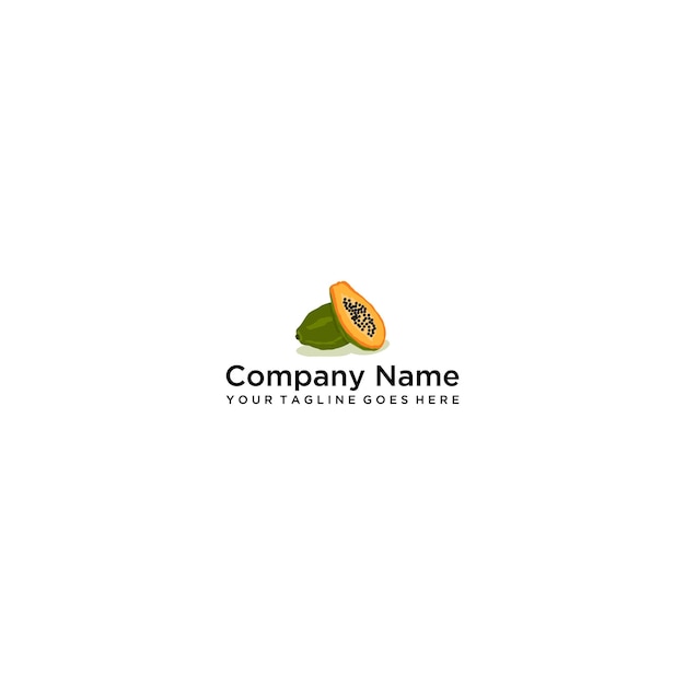 fresh papaya logo design template