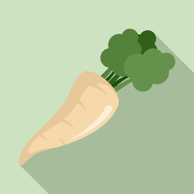 Fresh parsnip icon Flat illustration of fresh parsnip vector icon for web design