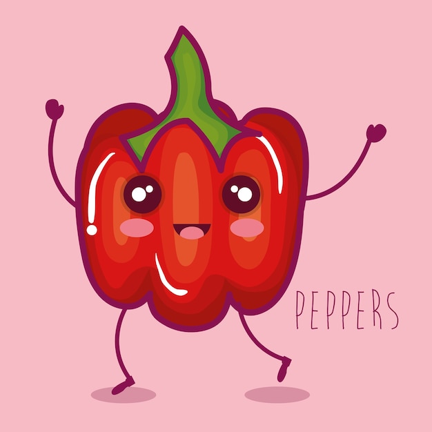 fresh peppers vegetable character