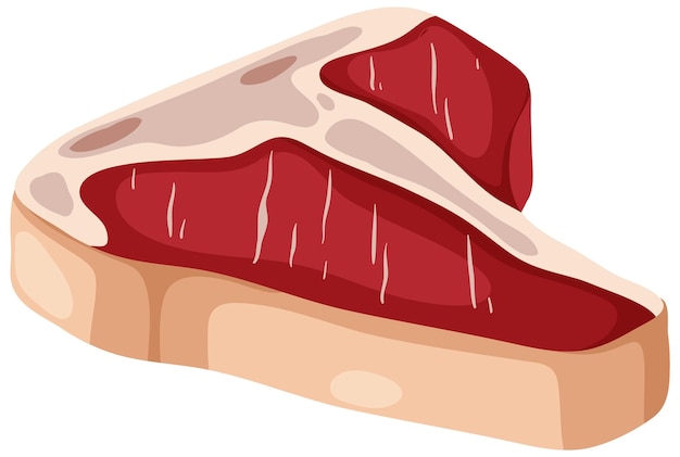 Vector fresh raw meat isolated