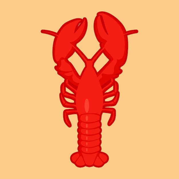 Fresh Red Lobster Detailed Clip Art