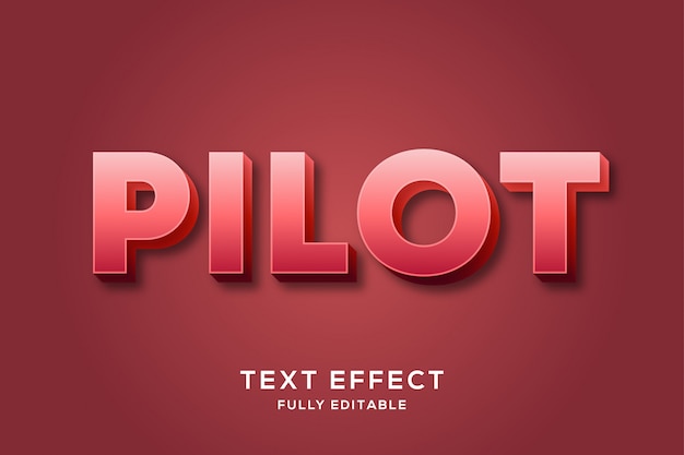 Fresh red pilot text effect